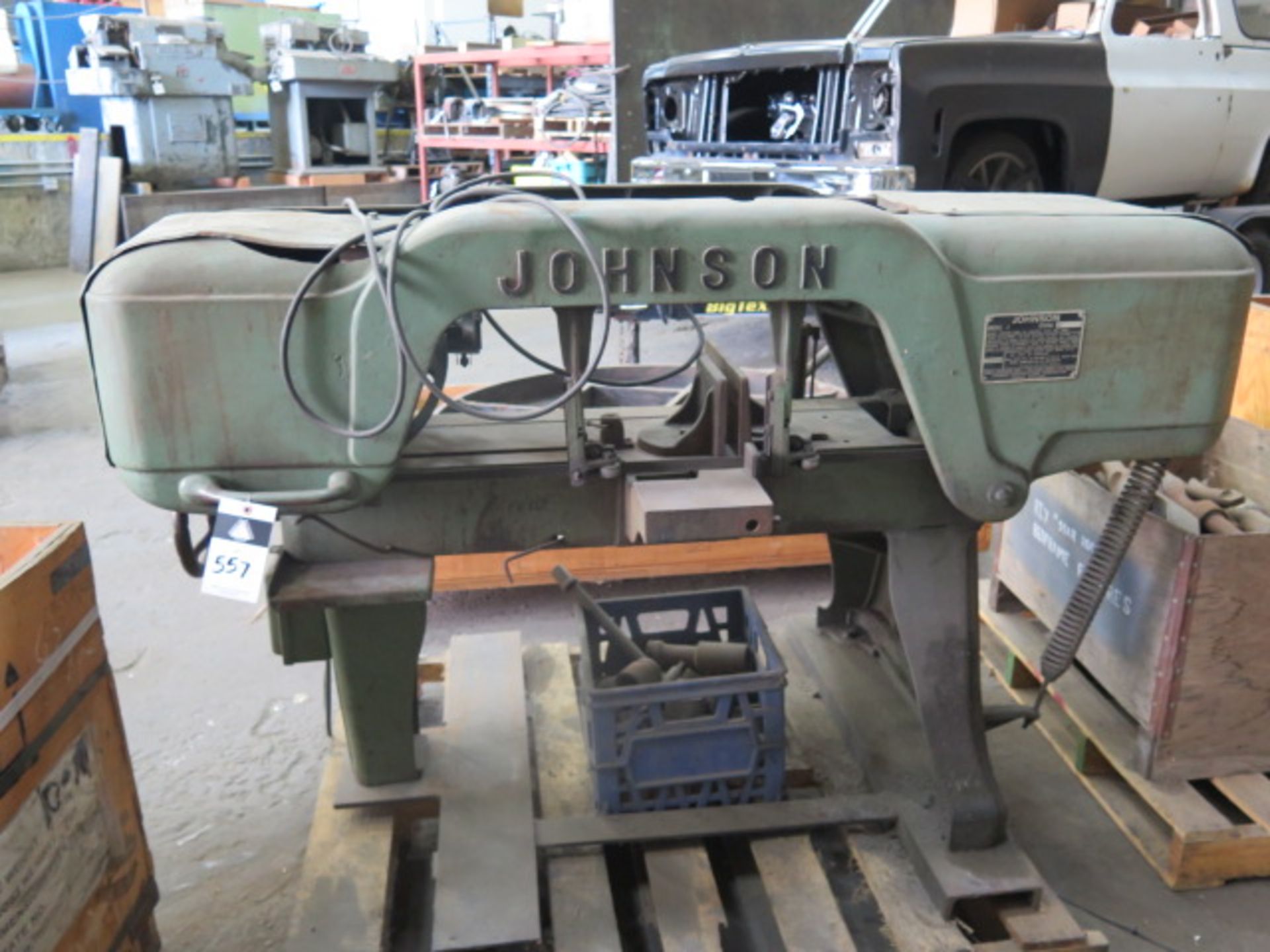 Johnson mdl. J 9" Horizontal Band Saw w/ Manual Clamping (SOLD AS-IS - NO WARRANTY)