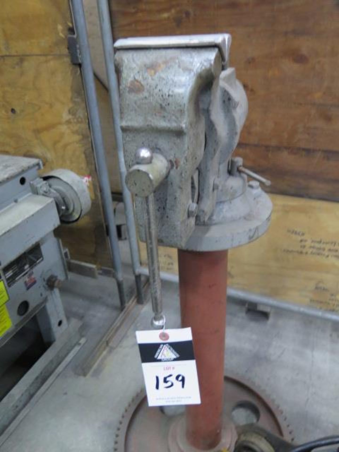 5" Pedestal Mounted Vise (SOLD AS-IS - NO WARRANTY)