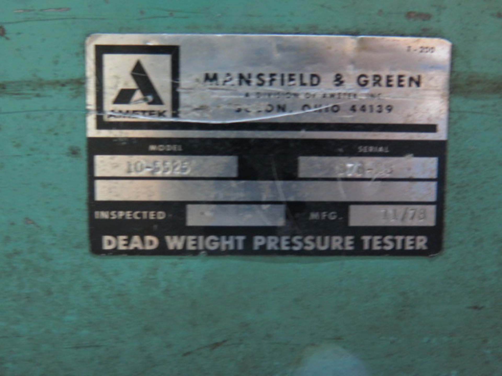Amatek Type 10-5525 Dead Weight Tester w/ Acces (SOLD AS-IS - NO WARRANTY) - Image 11 of 11