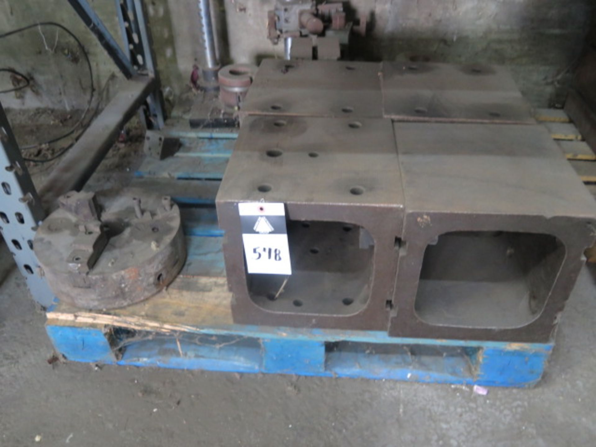 { Group of lots: 548, 549, 550 } Fixture Blocks and Lathe Chuck (SOLD ...