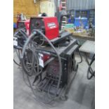 Lincoln Inertec V350 PRO Arc Welding Power Source w/ Lincoln LF-72 Wire Feeder, Cart (SOLD AS-IS -