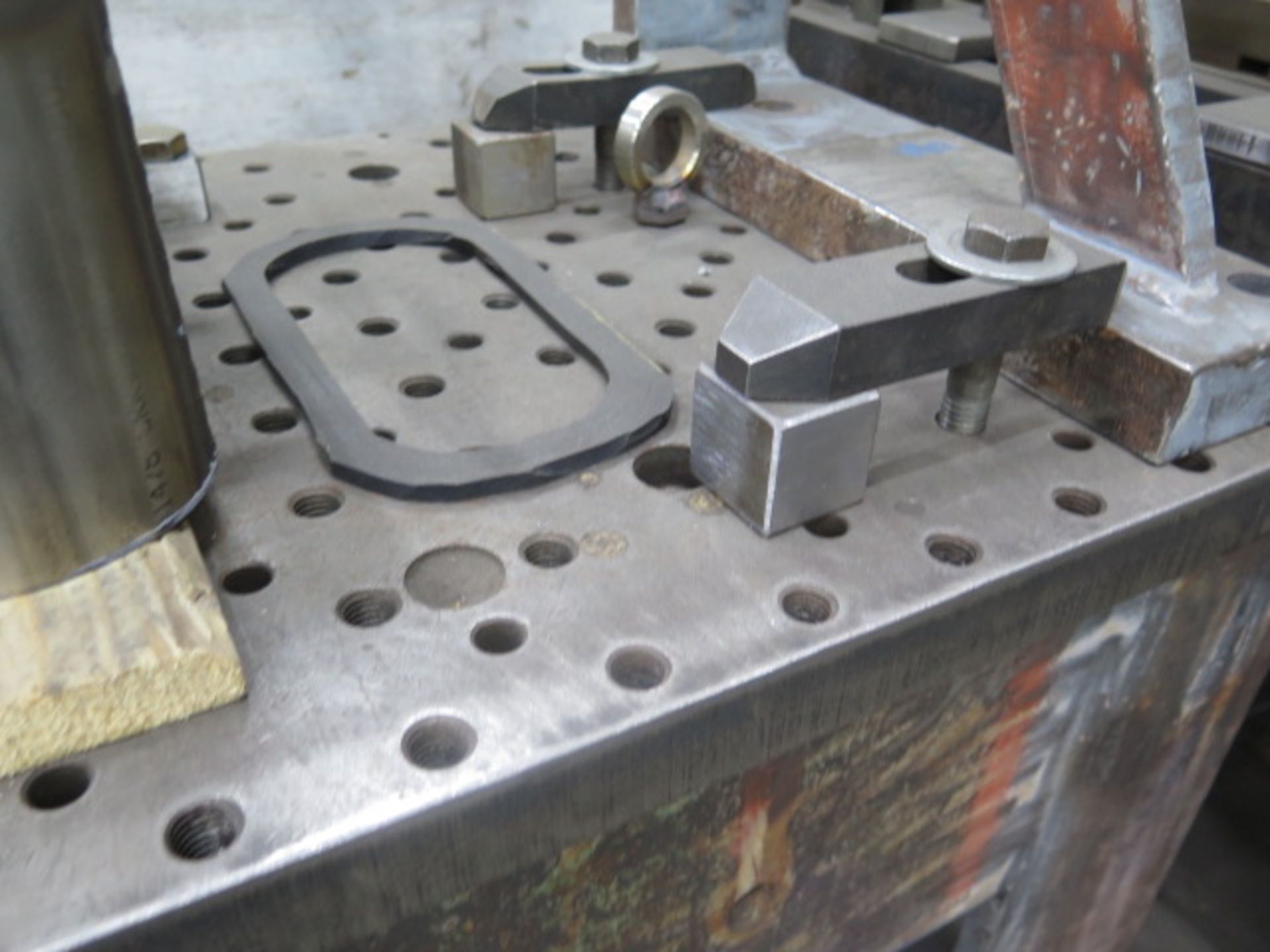 18” x 47” Tapped-Hole Fabrication Table w/ Angle Plates (SOLD AS-IS - NO WARRANTY) - Image 4 of 6