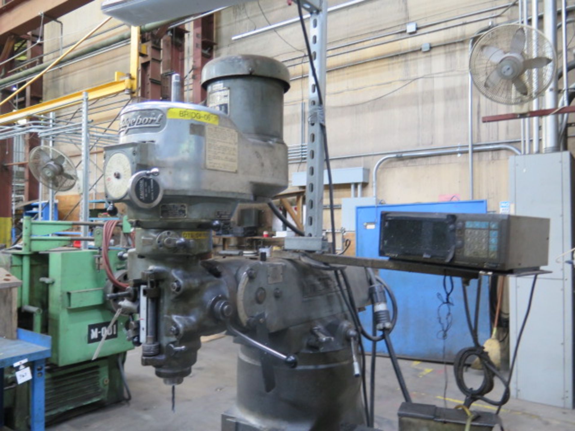Bridgeport Vertical Mill s/n 201569 w/ Sony DRO, 2Hp Motor, 60-42” ial Change RPM, SOLD AS IS - Image 4 of 12