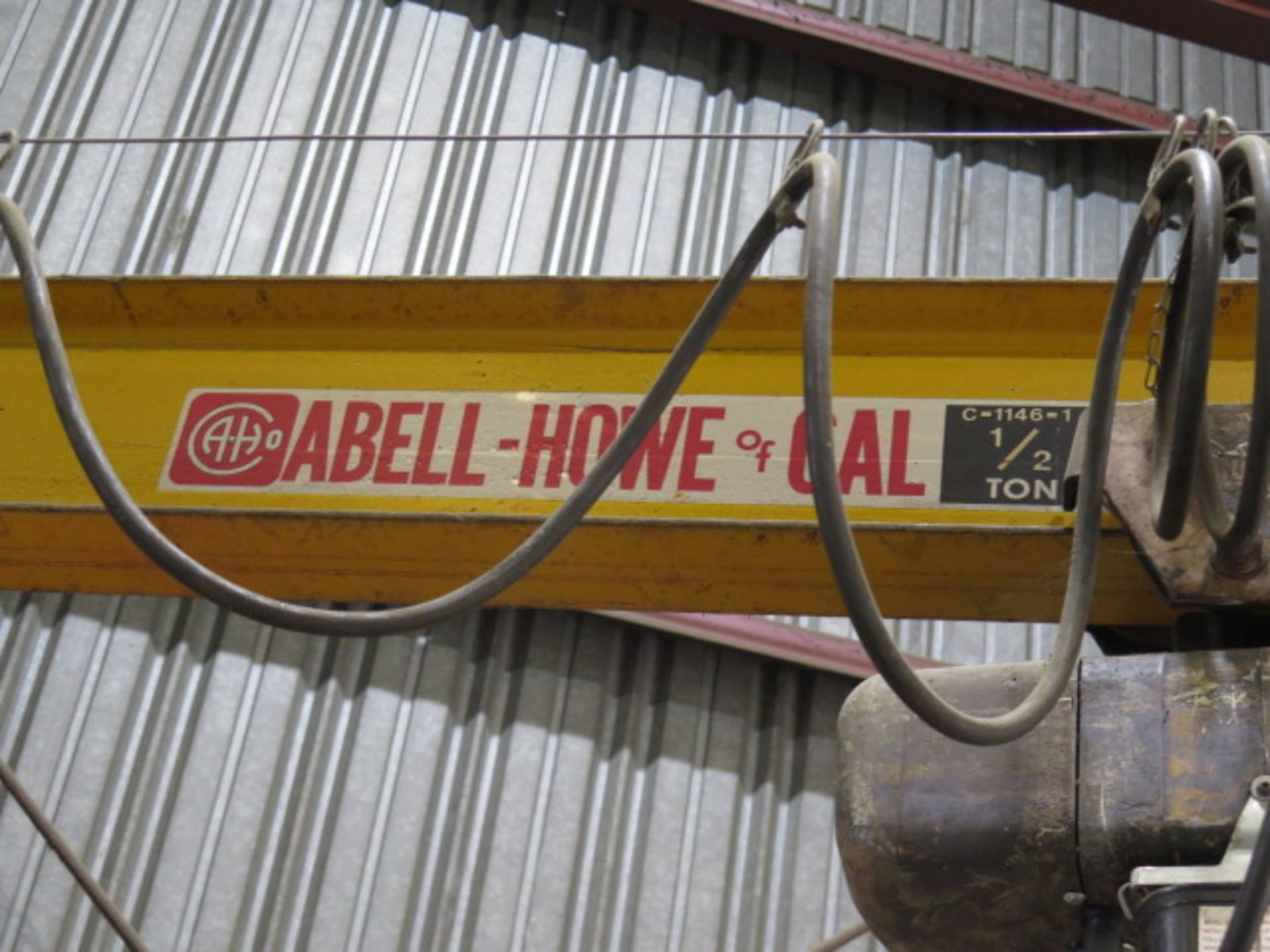 Abell-Howe 1/2 Ton Floor Mounted Jib Crane w/ Electric Hoist (SOLD AS-IS - NO WARRANTY) - Image 7 of 7