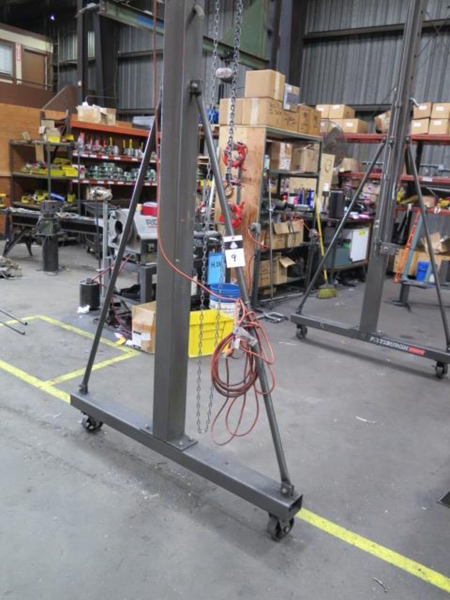 Pittsburgh 1 Ton Portable A-Frame Gantry w/ Chain Hoist (SOLD AS-IS - NO WARRANTY) - Image 3 of 7