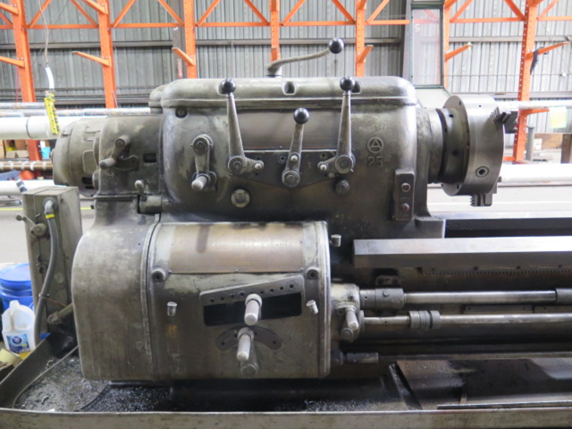 Axelson 25 28” x 216” Geared Head Lathe w/ 24’ Bed, 8-555 RPM,Taper Attachment, Tailstock,SOLD AS IS - Image 4 of 12