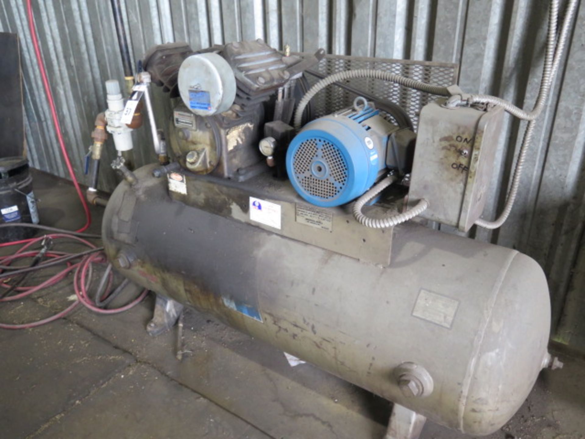 Ingersoll Rand 5Hp Horizontal Air Compressor w/ 2-Stage Pump, 80 Gallon Tank (SOLD AS-IS - NO - Image 3 of 5