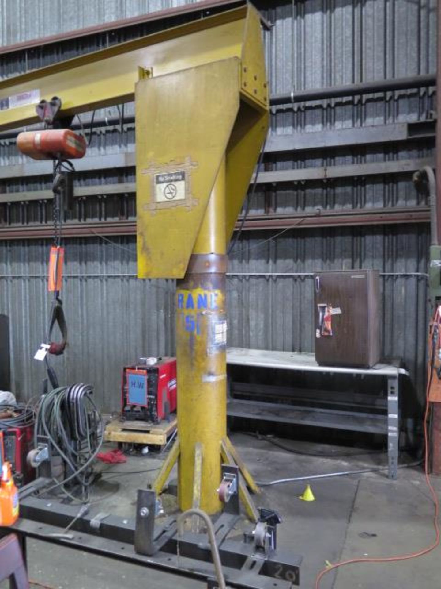 Abell-Howe 1 Ton Floor Mounted Jib Crane w/ Electric Hoist (SOLD AS-IS - NO WARRANTY) - Image 2 of 7