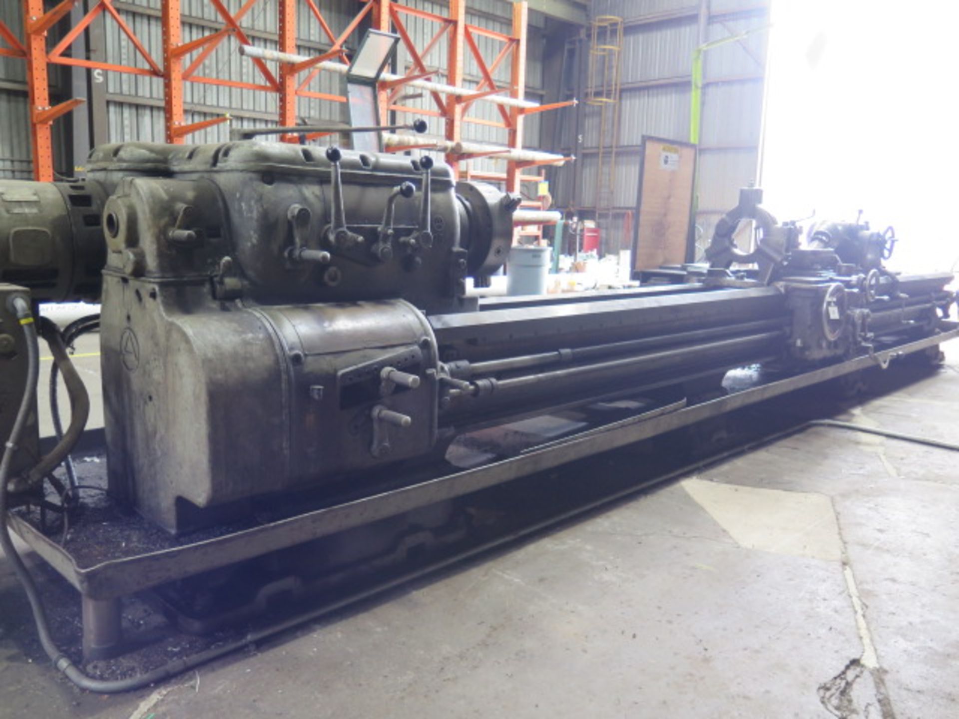 Axelson 25 28” x 216” Geared Head Lathe w/ 24’ Bed, 8-555 RPM,Taper Attachment, Tailstock,SOLD AS IS - Image 2 of 12