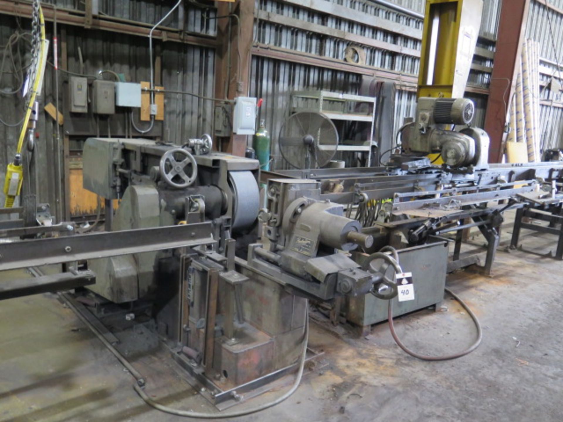 Production Machine Co Custom 6” Belt Sander / Tube Finishing Machine. (SOLD AS-IS - NO WARRANTY)