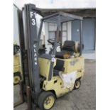 Clark 2500 Lb Cap LPG Forklift w/ 3-Stage Mast, Cushion Tires (SOLD AS-IS - NO WARRANTY)