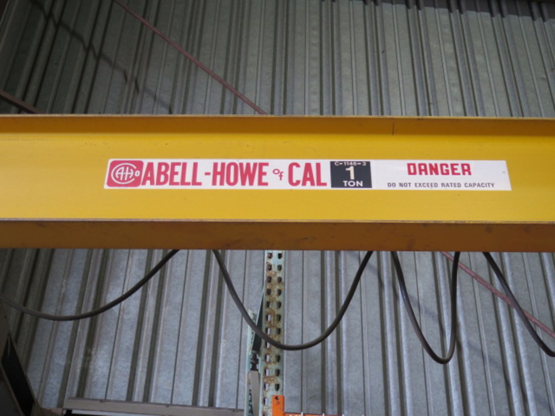 Abell-Howe 1 Ton Floor Mounted Jib Crane w/ Electric Hoist (SOLD AS-IS - NO WARRANTY) - Image 3 of 7