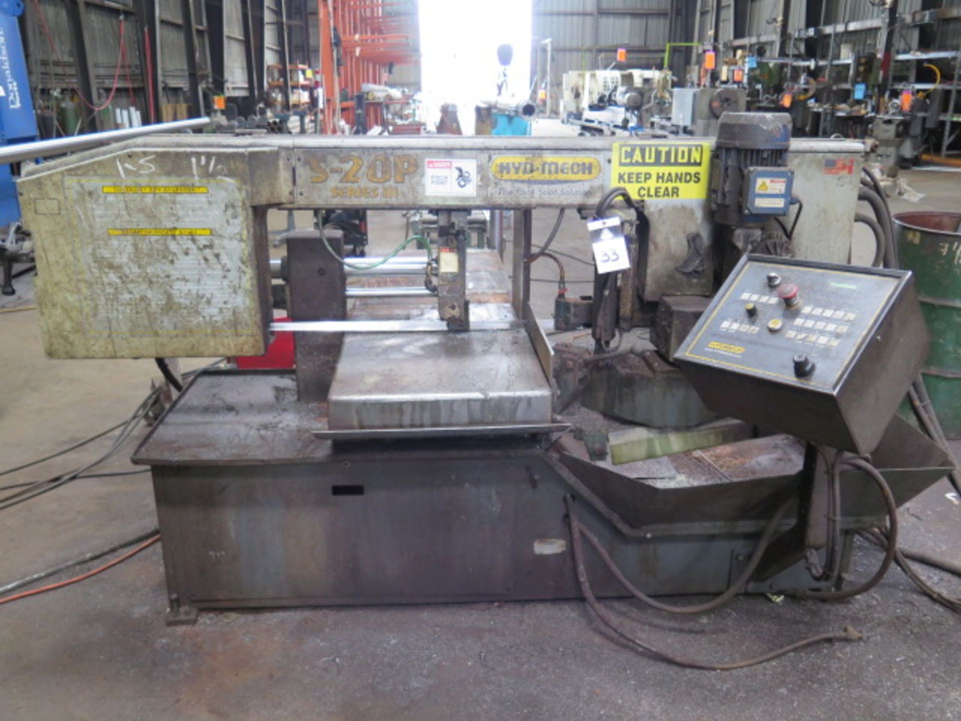 Hyd-Mech S-20P Series III 13” Horizontal Band Saw w/ Hyd-Mech Controls, Hyd Clamping, SOLD AS IS