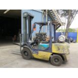 Komatsu 30 6000 lb Cap LPG Forklift w/ 2-Stage Mast, Solid Yard Tires (SOLD AS-IS - NO WARRANTY)