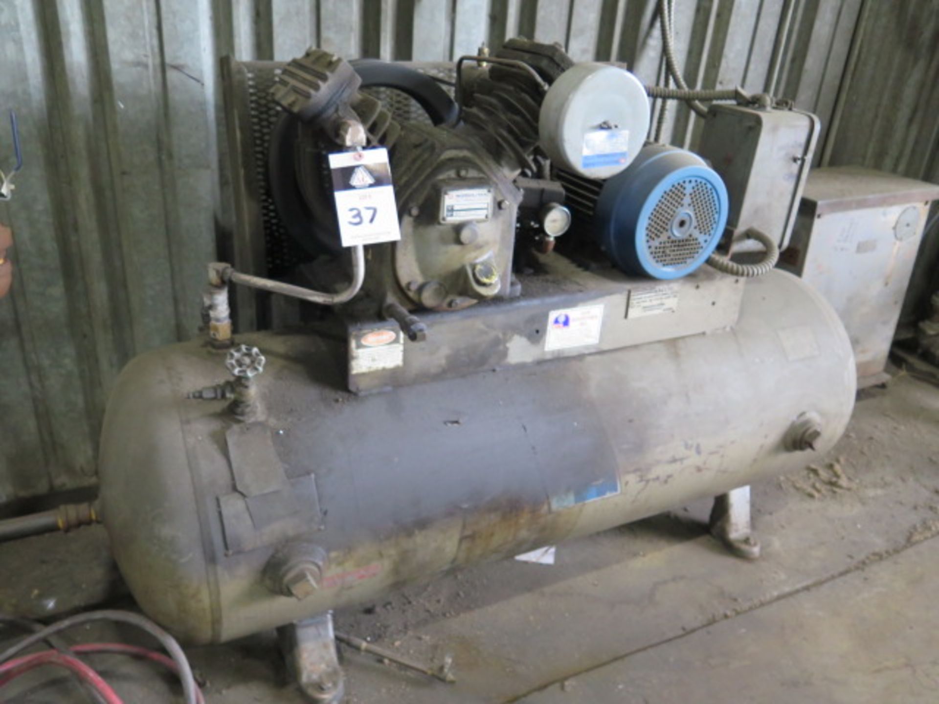 Ingersoll Rand 5Hp Horizontal Air Compressor w/ 2-Stage Pump, 80 Gallon Tank (SOLD AS-IS - NO - Image 2 of 5