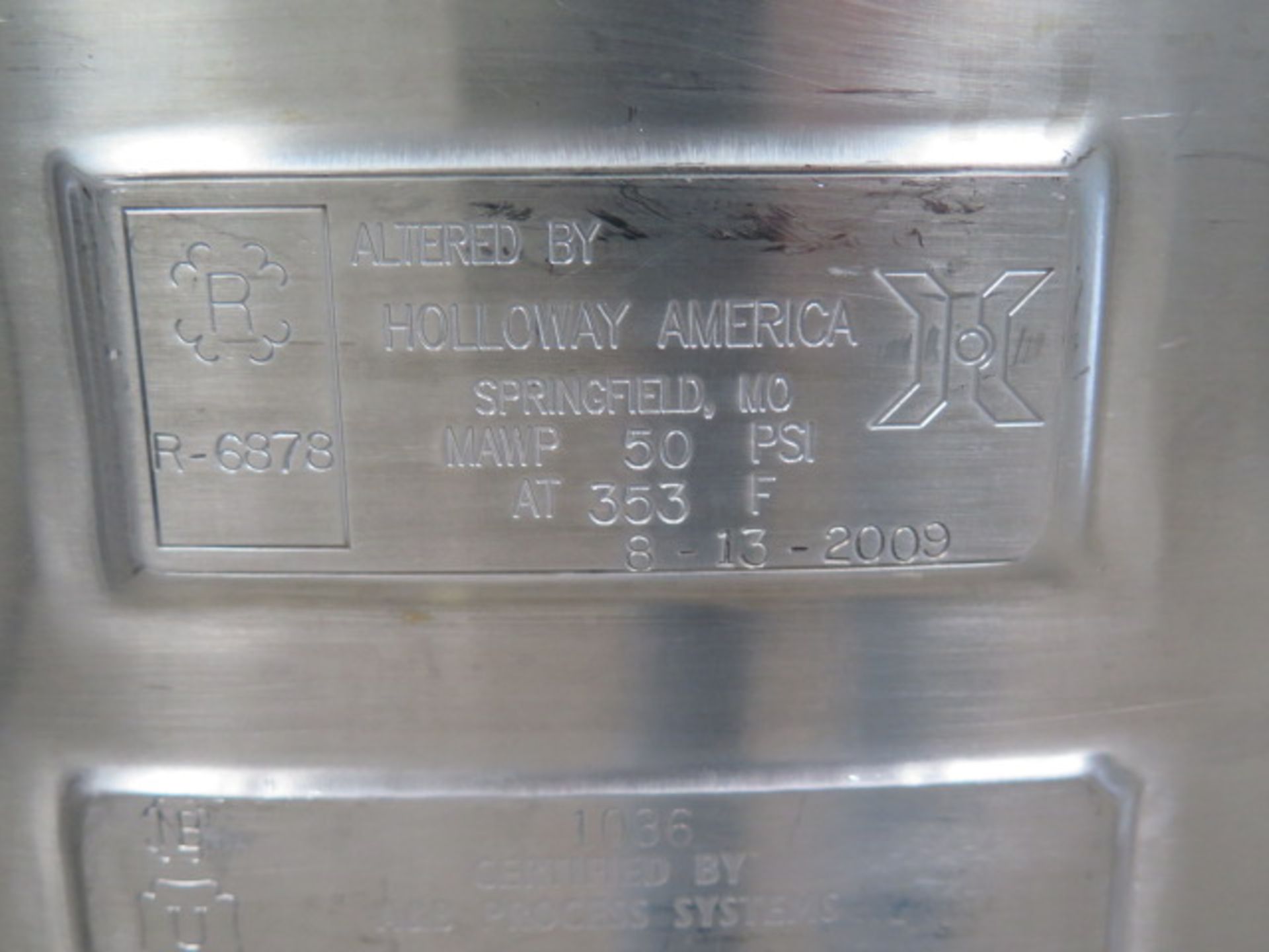 Halloway America Stainless Steel Jacketed Vessel w/ Inspection and Processing Ports, SOLD AS IS - Image 10 of 11