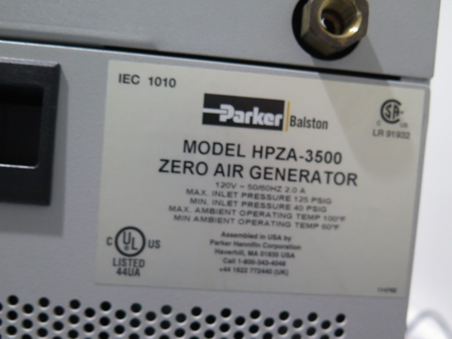 Parker Balston HPZA-3500 Zero Air Generator (SOLD AS-IS - NO WARRANTY) - Bild 9 aus 9