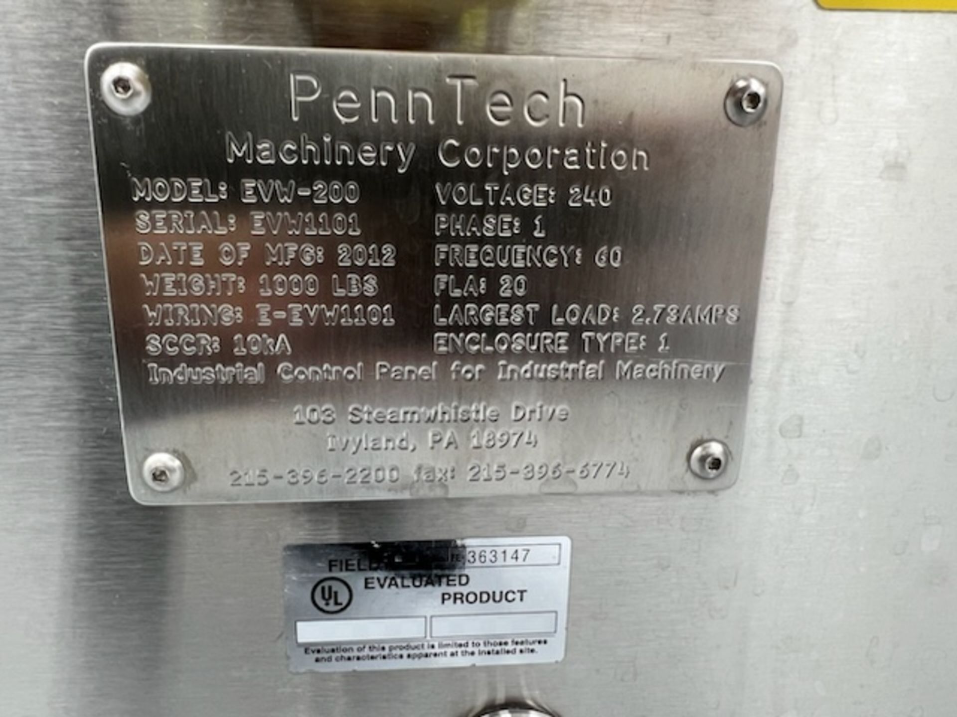 2012 Penn-Tech EVW-200 (SP HULL) External Vial Washer s/n EVW1001 w/Allen Bradley (SOLD AS-IS - NO W - Bild 4 aus 29