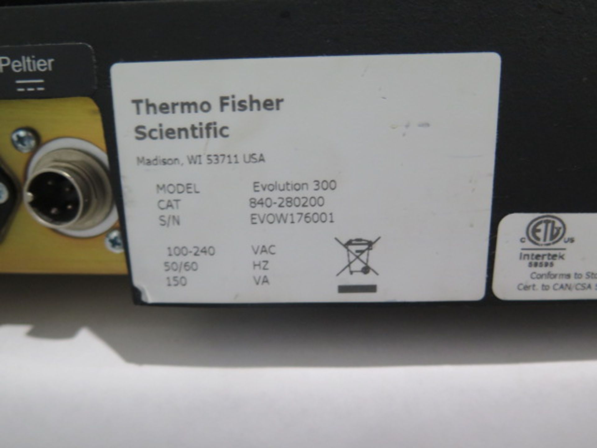 Thermo Scientific Evolution 300 UV-VIS Spectrophotometer s/n EVOW176001 (SOLD AS-IS - NO WARRANTY) - Image 10 of 10