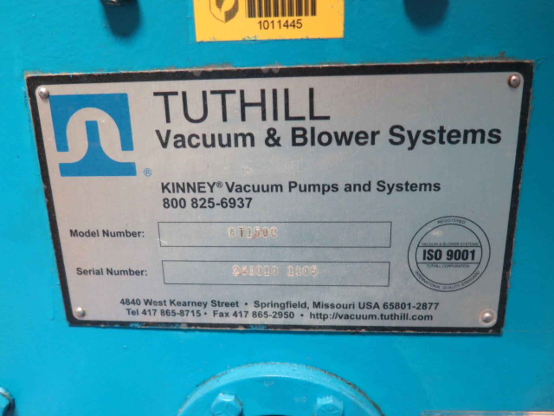 Kinney / Tuthill KT150C Vacuum Pump w/ 7.5Hp Motor (NOT COMPLETE) (SOLD AS-IS - NO WARRANTY) - Image 6 of 6