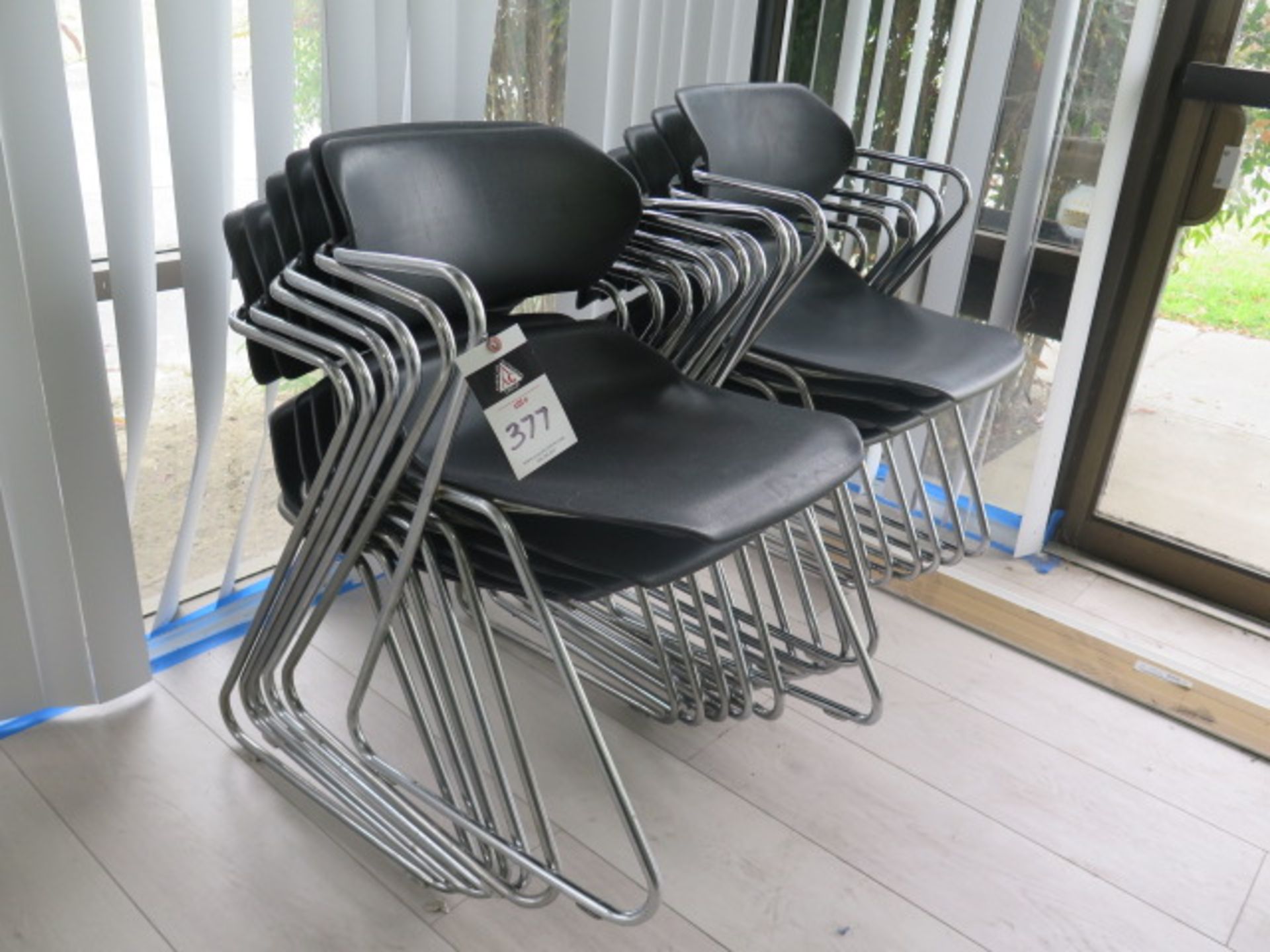 Stackable Office Chairs (12) (SOLD AS-IS - NO WARRANTY) - Image 2 of 4