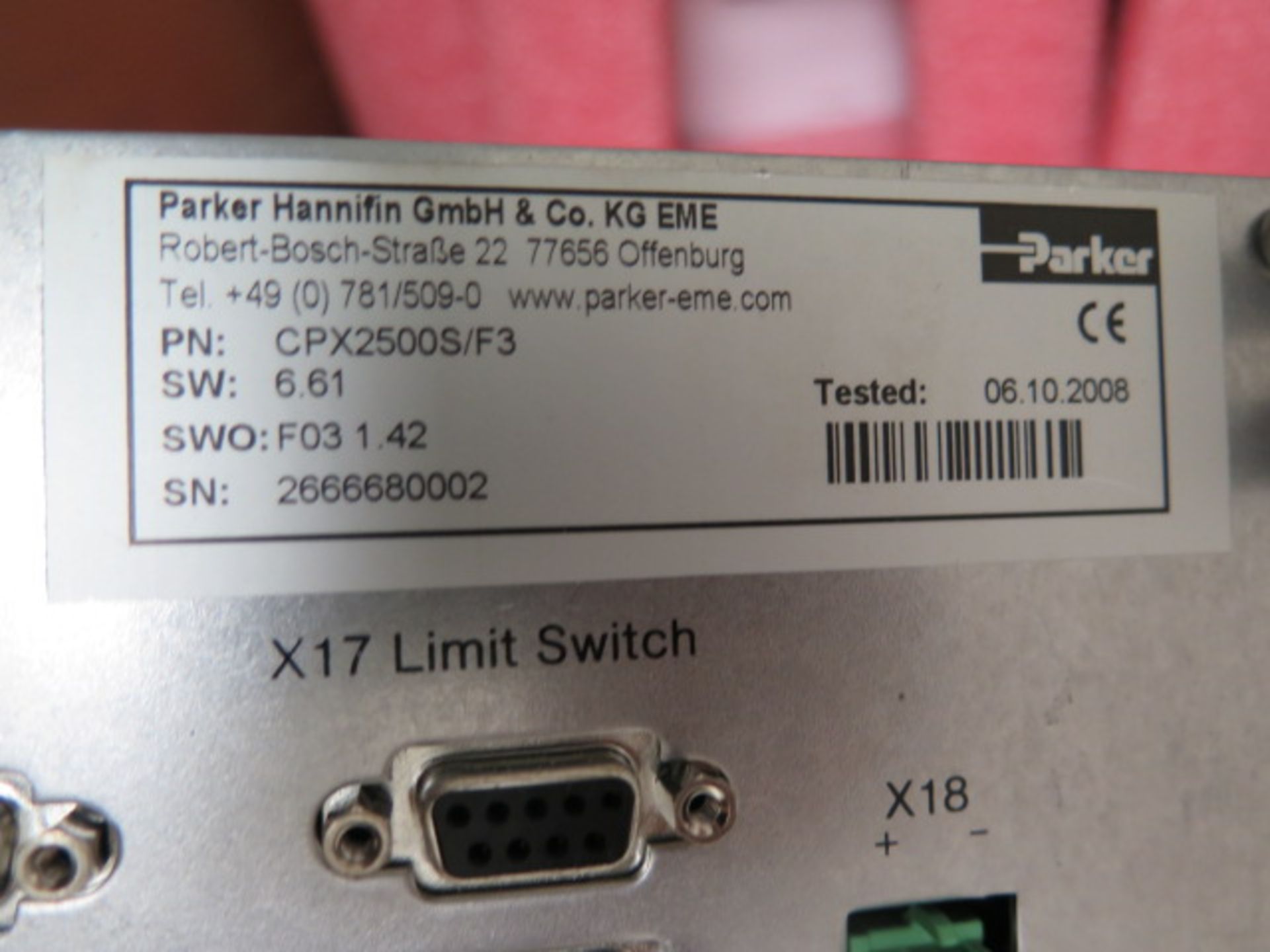 Parker Motion & Control COMPAX-S CPX2500S/F3 Control Box (NEW) (SOLD AS-IS - NO WARRANTY) - Image 5 of 5