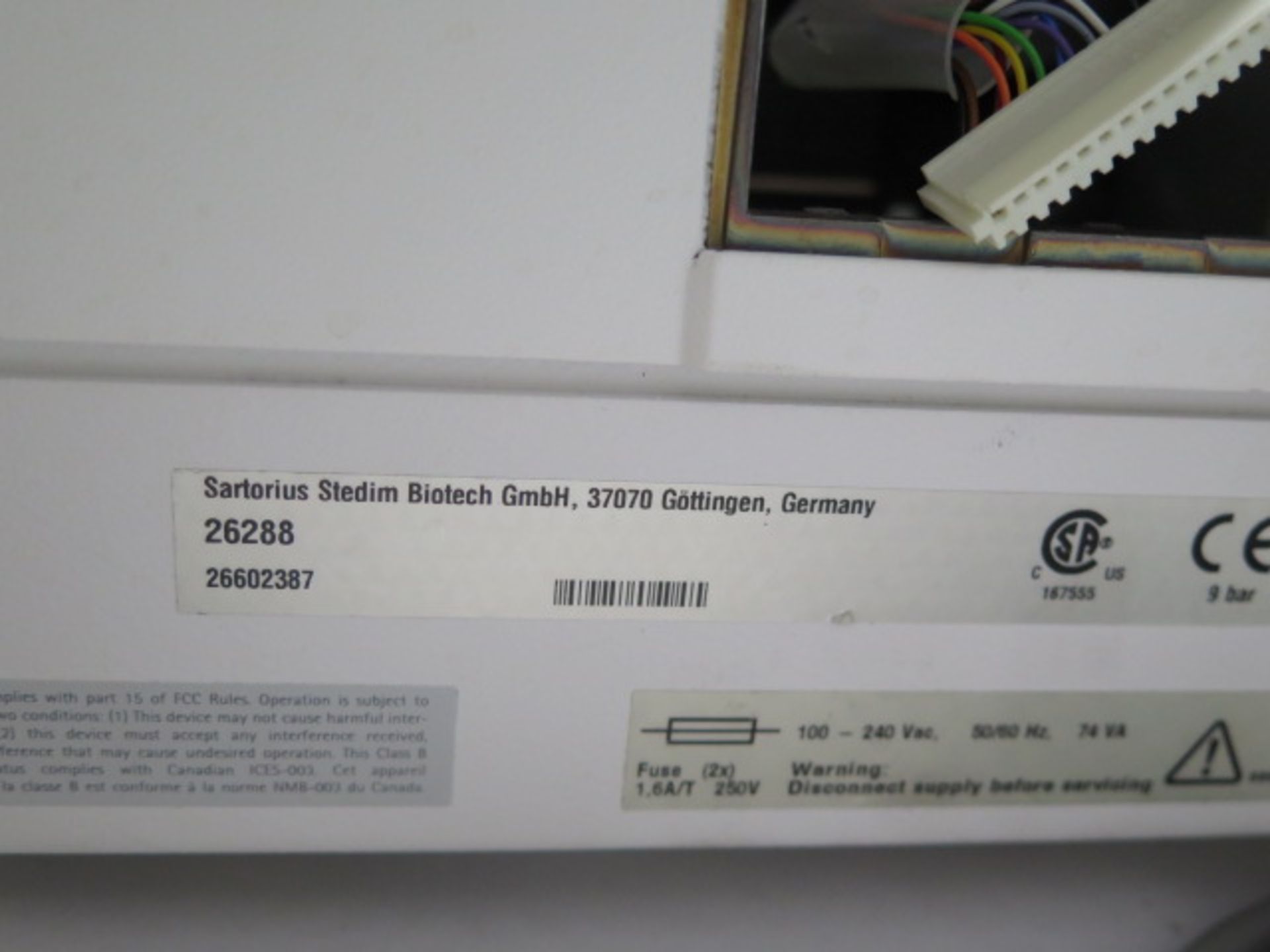 Sartorius Stedim Biotec Sartocheck 4plus Filter Tester (FOR PARTS) (SOLD AS-IS - NO WARRANTY) - Bild 8 aus 8