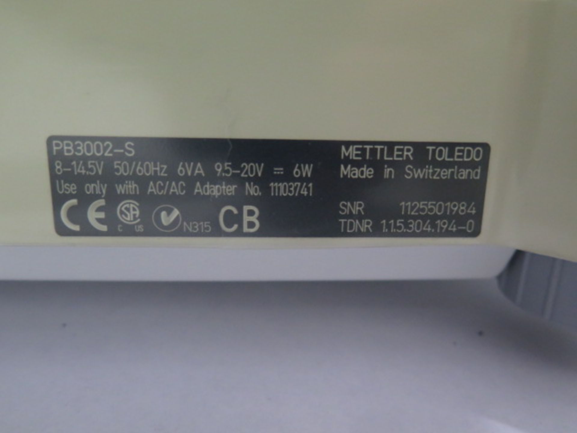 Mettler Toledo PB3002-S 3000g Digital Scale w/ Printer and Enclosure (SOLD AS-IS - NO WARRANTY) - Image 6 of 6