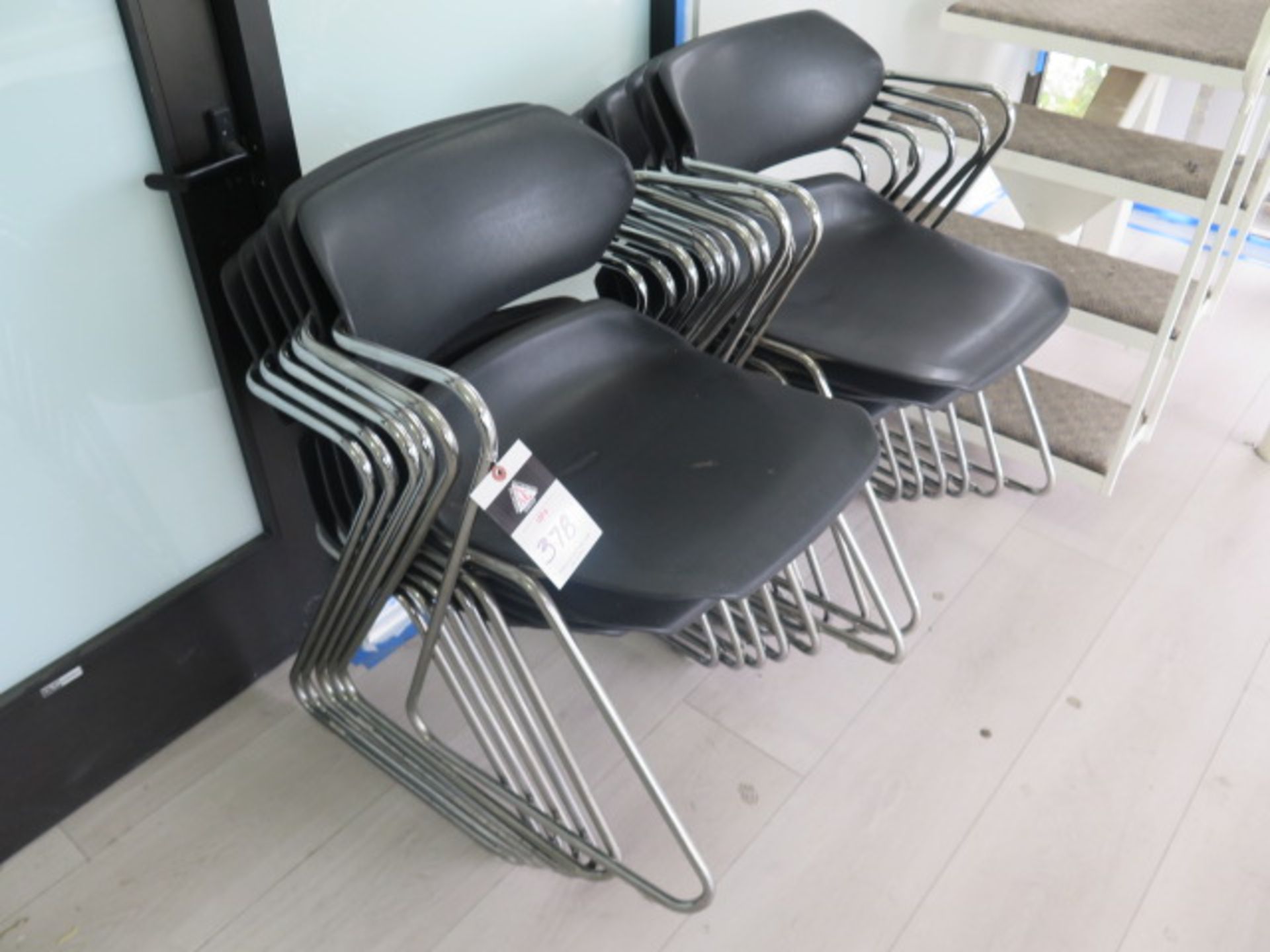 Stackable Office Chairs (12) (SOLD AS-IS - NO WARRANTY) - Image 2 of 4