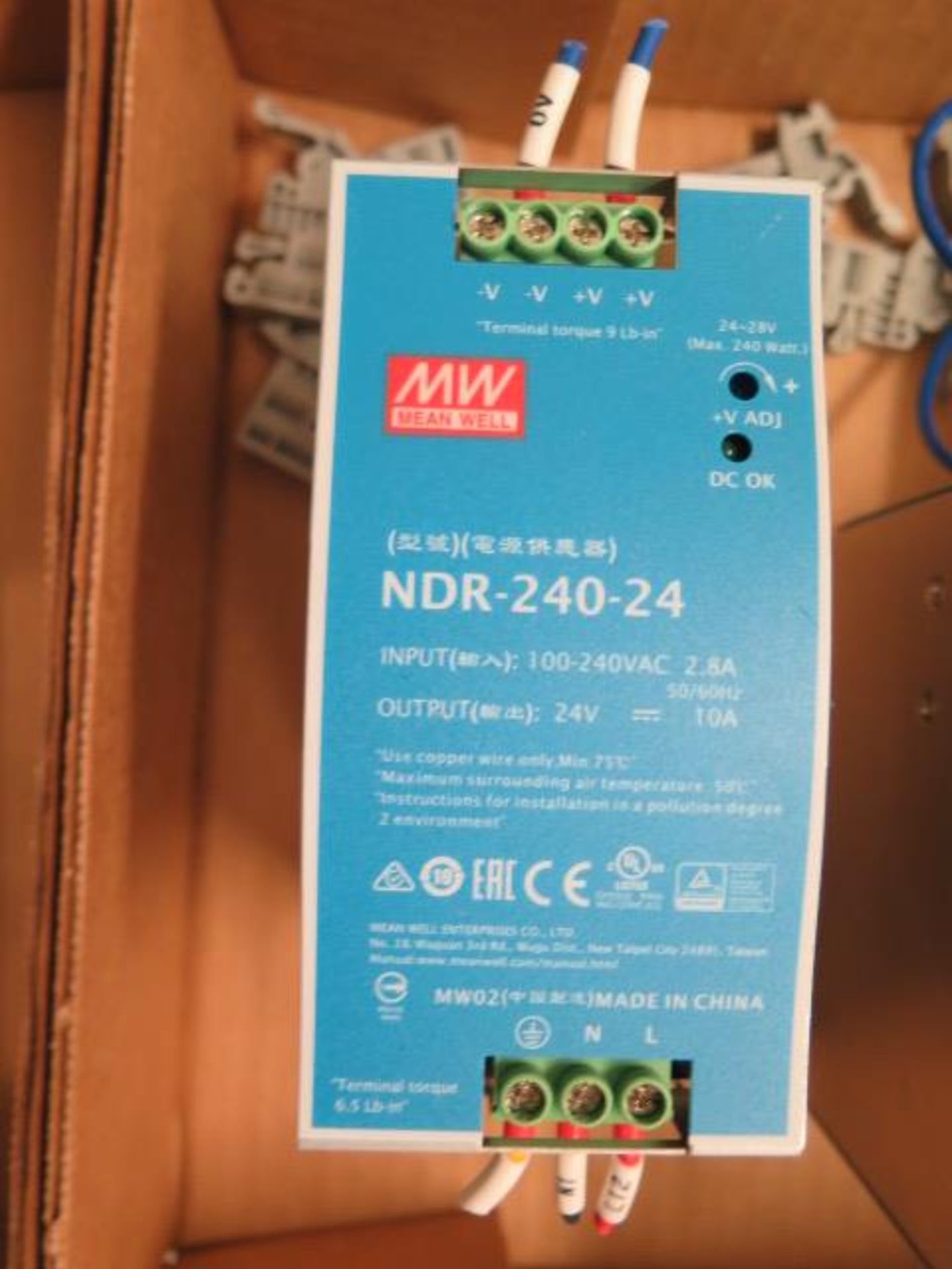 Mean Well mdl. NDR-240-24 100-240VAC Input to 24V 10A Output DC Power Supplies (4) (SOLD AS-IS - NO - Image 5 of 6
