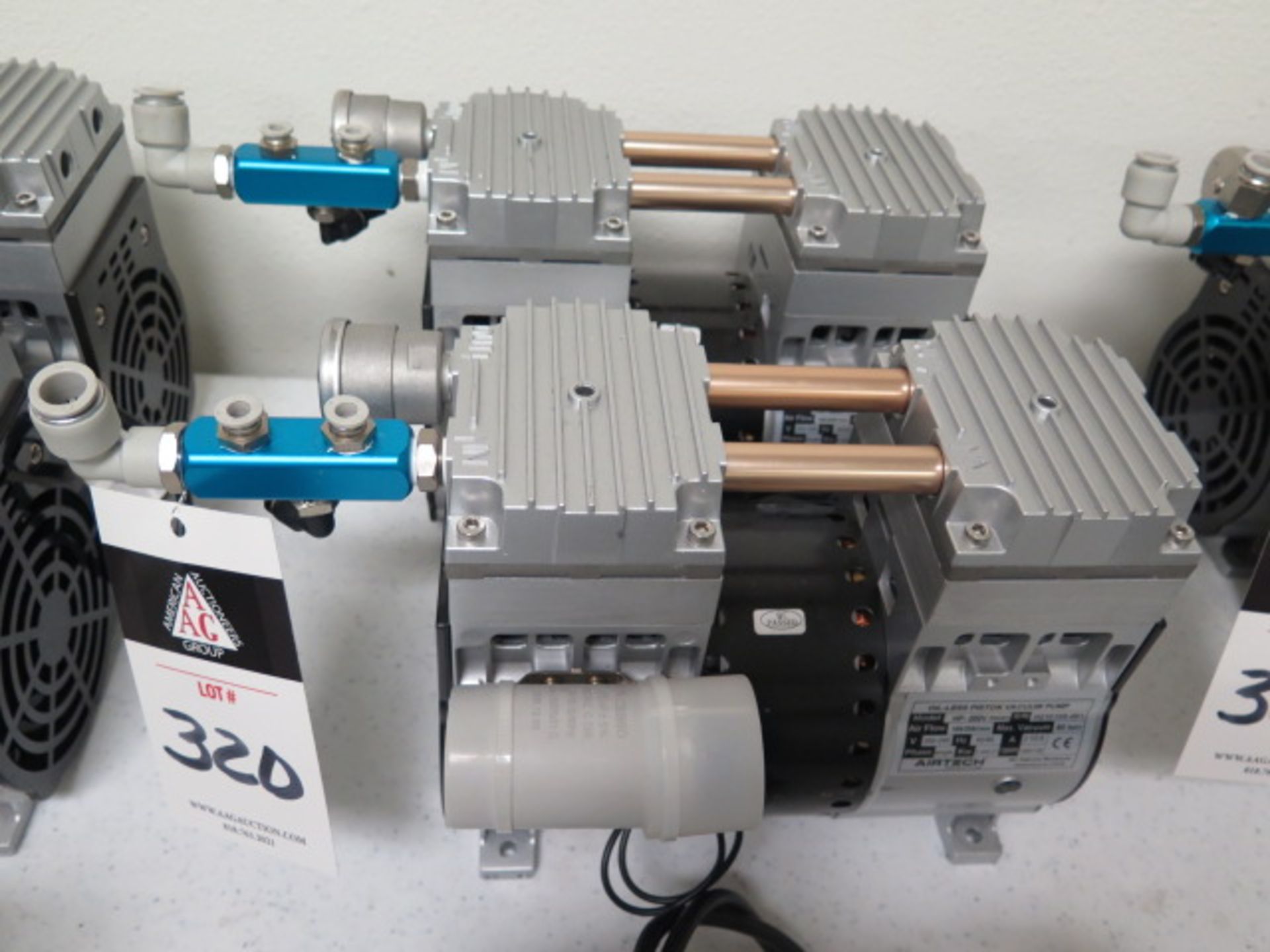 Airtech HP-200V 80 torr Vacuum Pumps (2) 200-240V (SOLD AS-IS - NO WARRANTY)