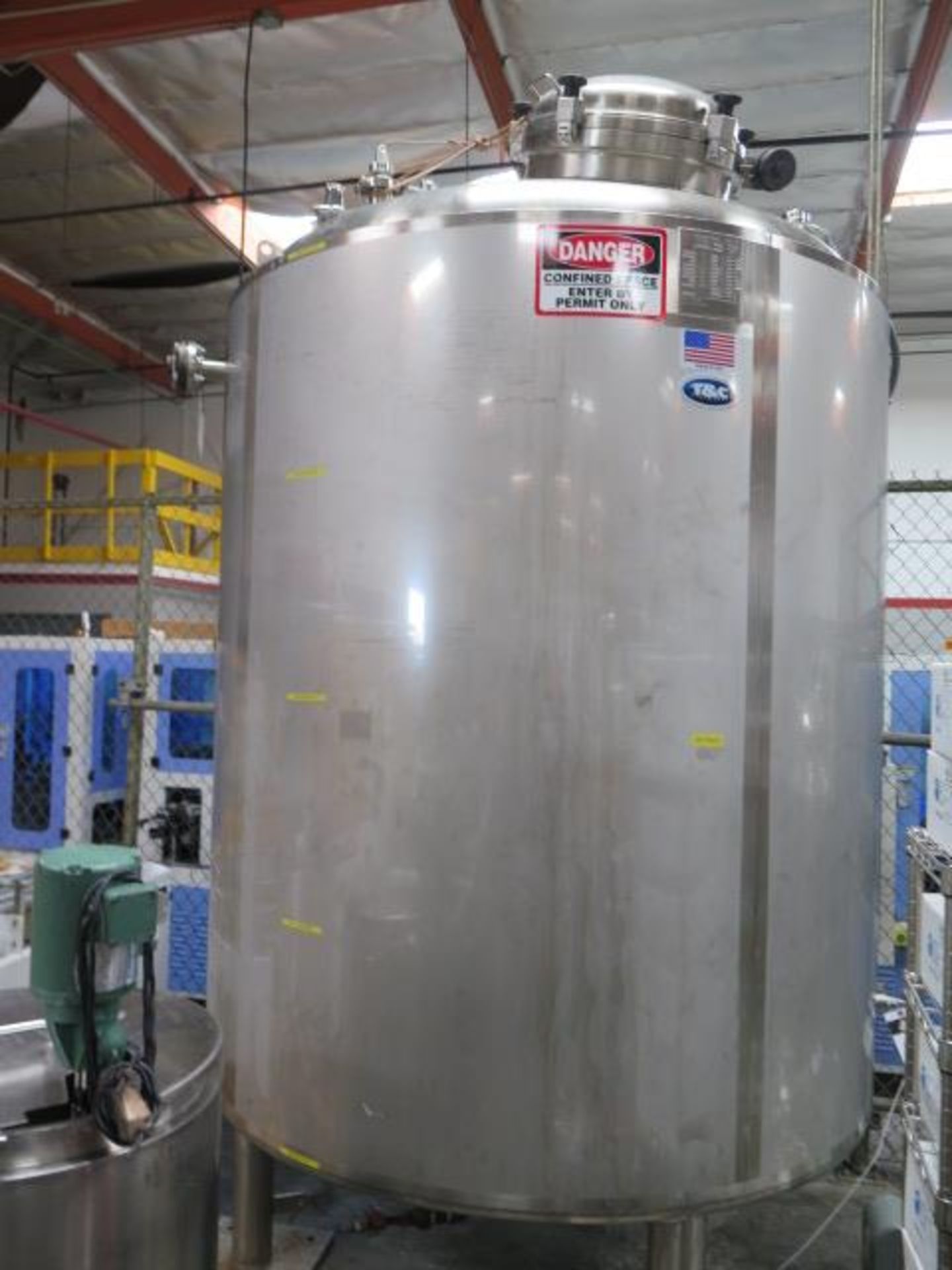 2010 T & C 900 Gallon Stainless Steel Jacketed Vessel s/n TC7209 (SOLD AS-IS - NO WARRANTY) - Image 2 of 10