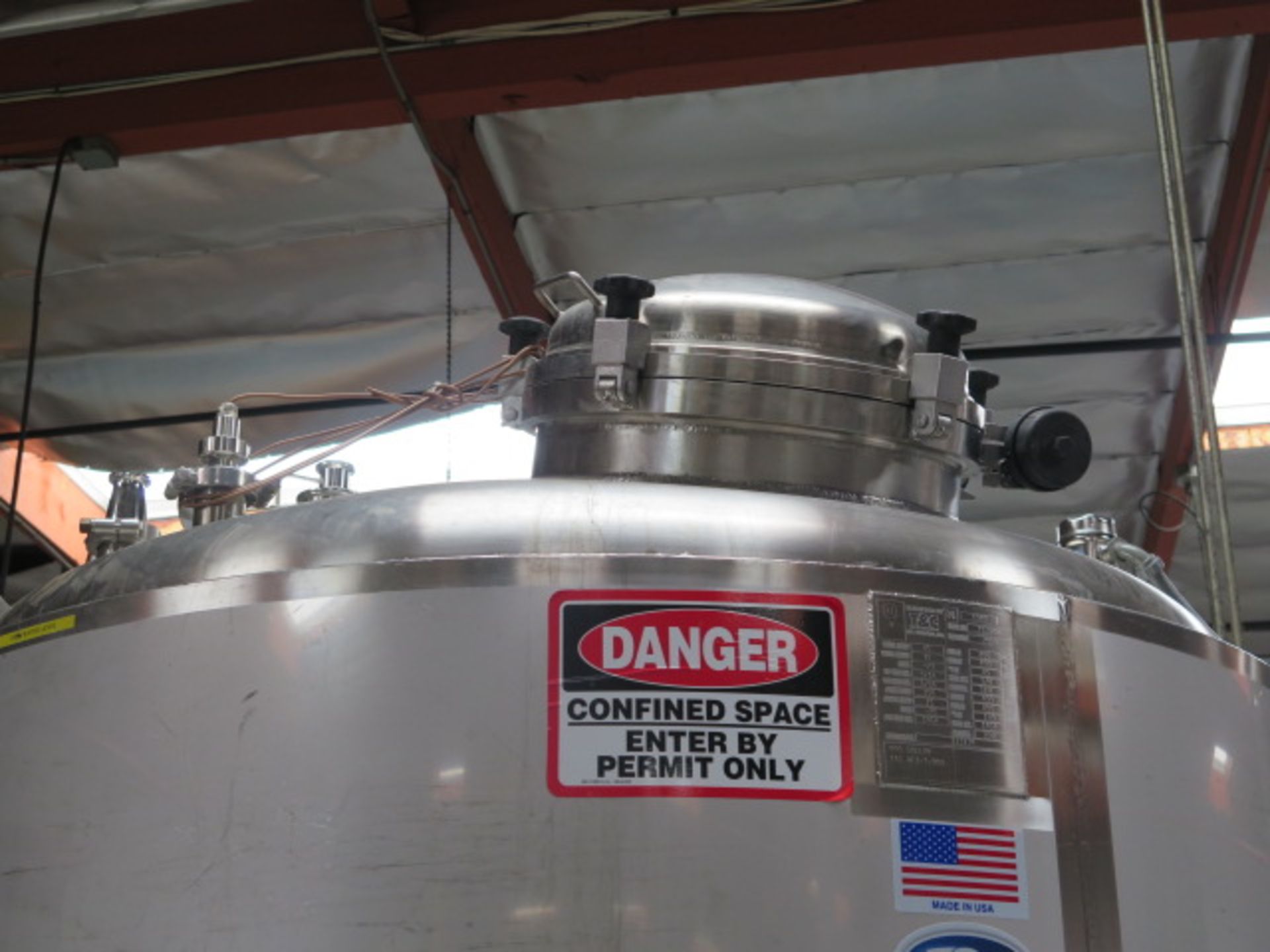 2010 T & C 900 Gallon Stainless Steel Jacketed Vessel s/n TC7209 (SOLD AS-IS - NO WARRANTY) - Image 3 of 10