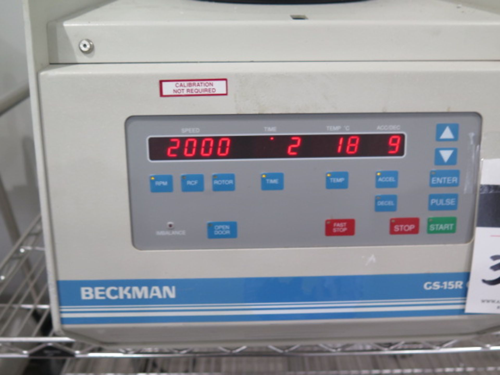 Beckman GS-15R Refrigerated Centrifuge s/n GGB96K01 (SOLD AS-IS - NO WARRANTY) - Image 6 of 9