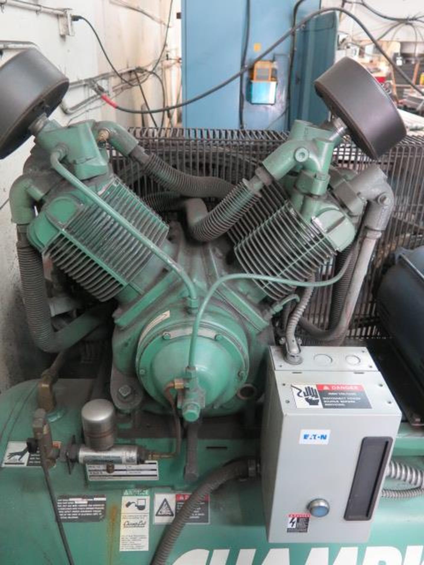 2017 Champion Advantage 7.5Hp Horizontal Air Compressor w/ 2-Stage Pump, 120 Gallon Tank (SOLD AS-IS - Image 5 of 12