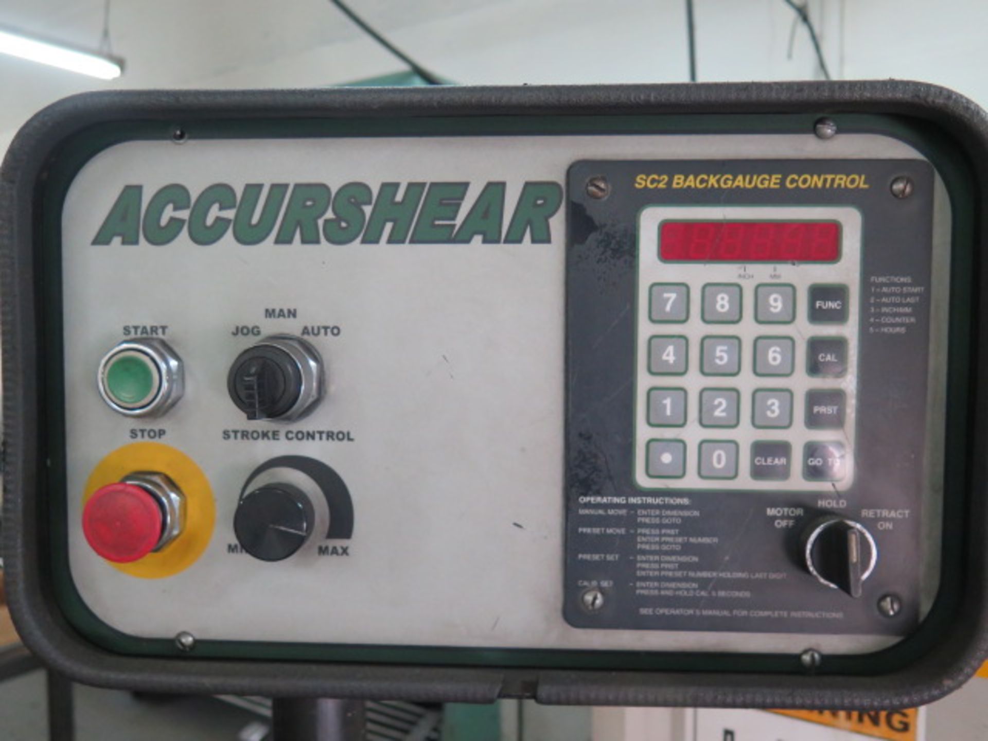 1999 Accurshear 625010 ¼” x 10’ Hyd Power Shear s/n 3276 w/ Accurshear SC2 Back Gauging, SOLD AS IS - Image 4 of 14