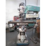 Acra AM-2S Vertical Mill s/n 96-1073-1 w/ 1Hp Motor, 80-5440 RPM, 16-Speeds, Power Feed, SOLD AS IS