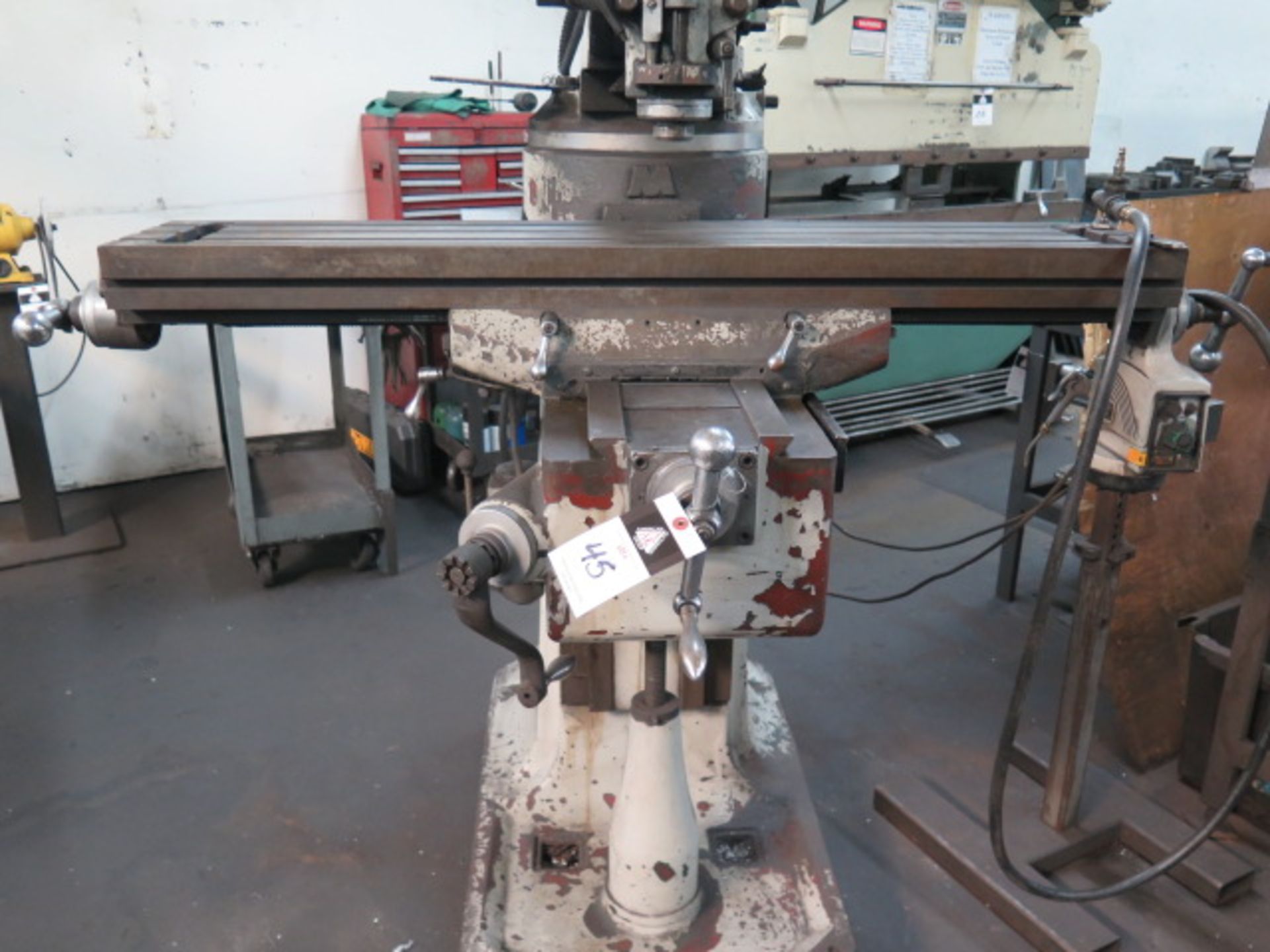 Acra AM-2S Vertical Mill s/n 96-1073-1 w/ 1Hp Motor, 80-5440 RPM, 16-Speeds, Power Feed, SOLD AS IS - Image 7 of 12