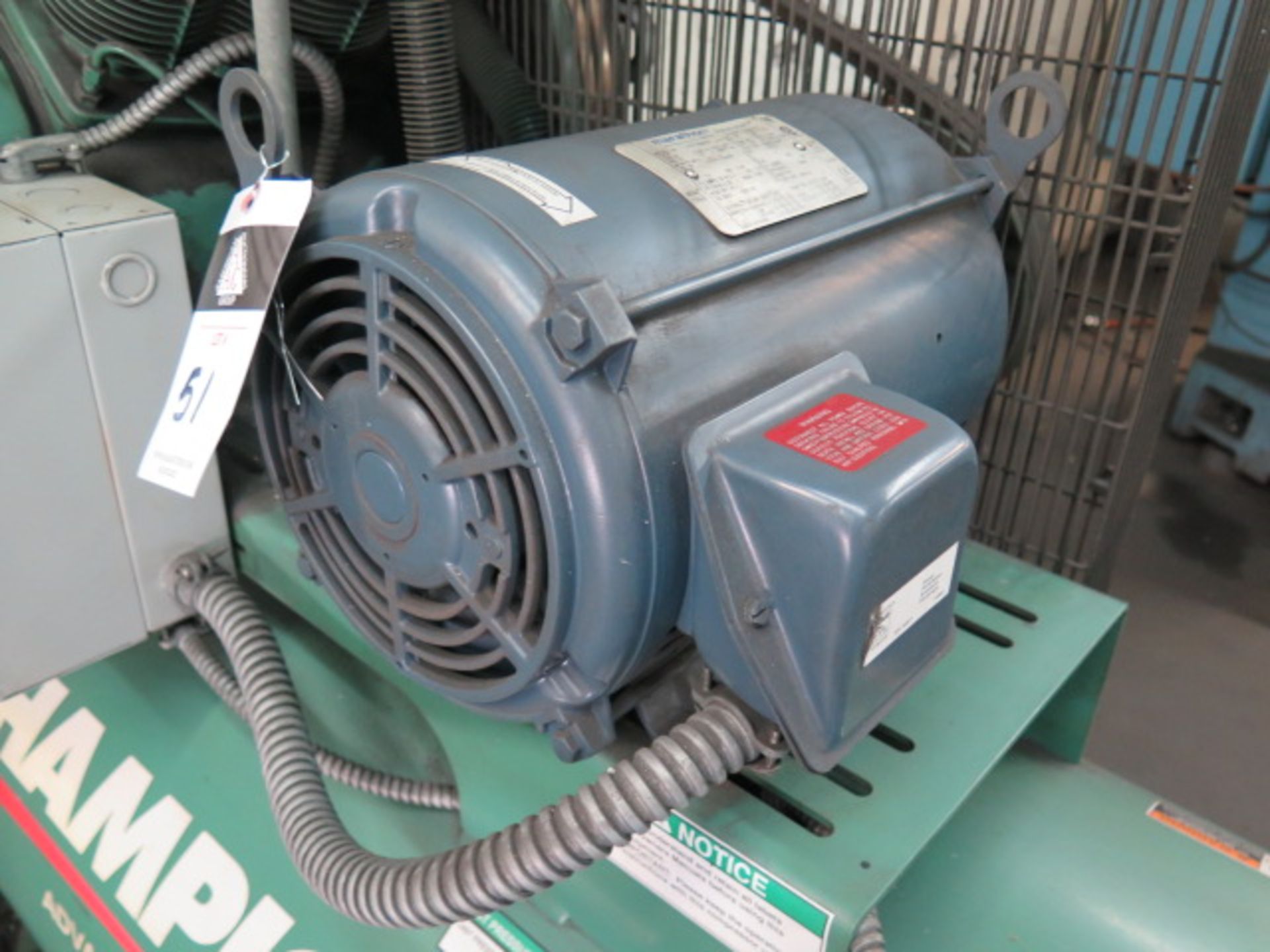 2017 Champion Advantage 7.5Hp Horizontal Air Compressor w/ 2-Stage Pump, 120 Gallon Tank (SOLD AS-IS - Image 7 of 12