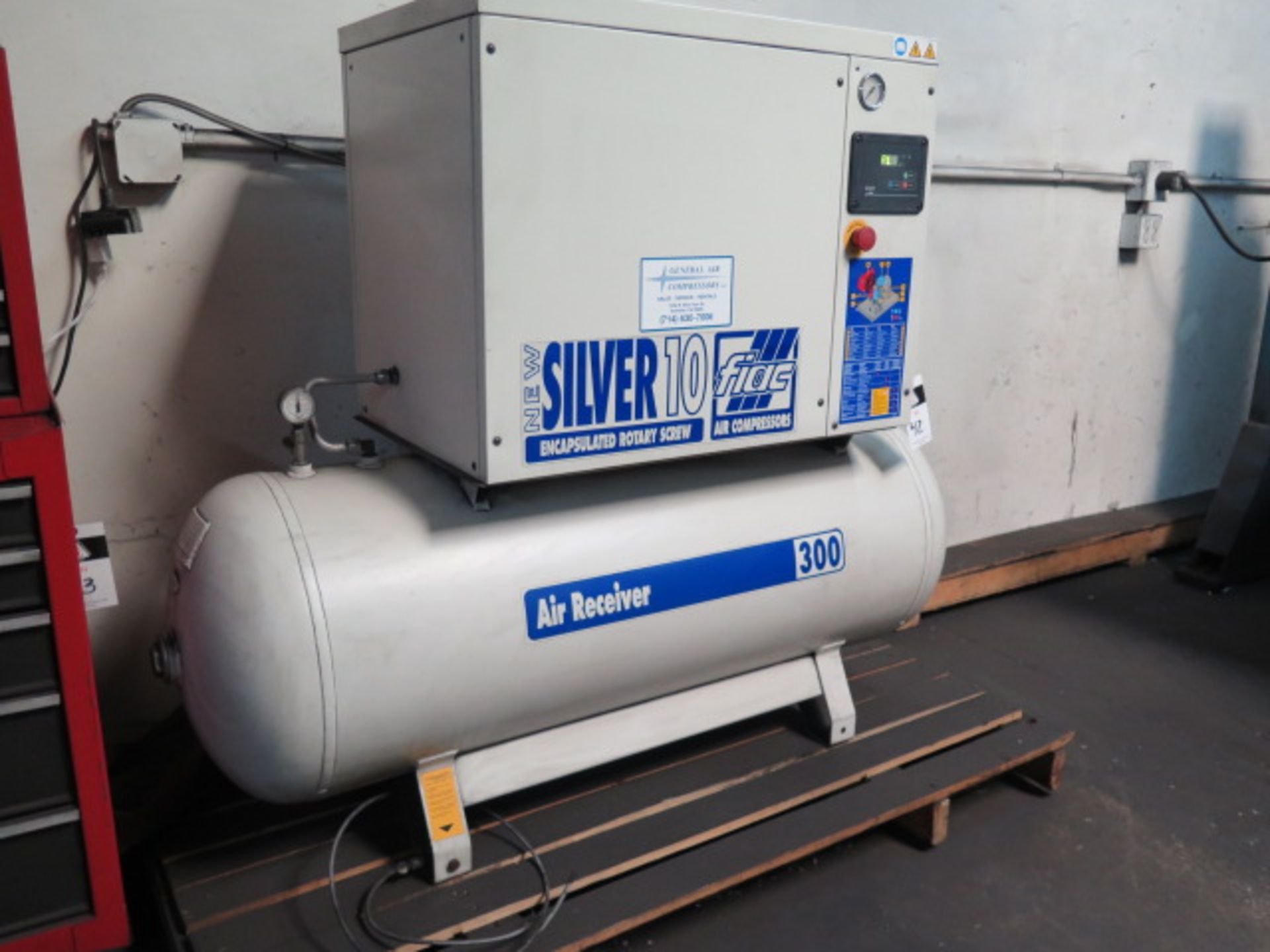 2017 Fiac “New Silver 10/300” Encapsulated Rotary Screw Air Compressor s/n BN9-43408, SOLD AS IS - Image 2 of 10