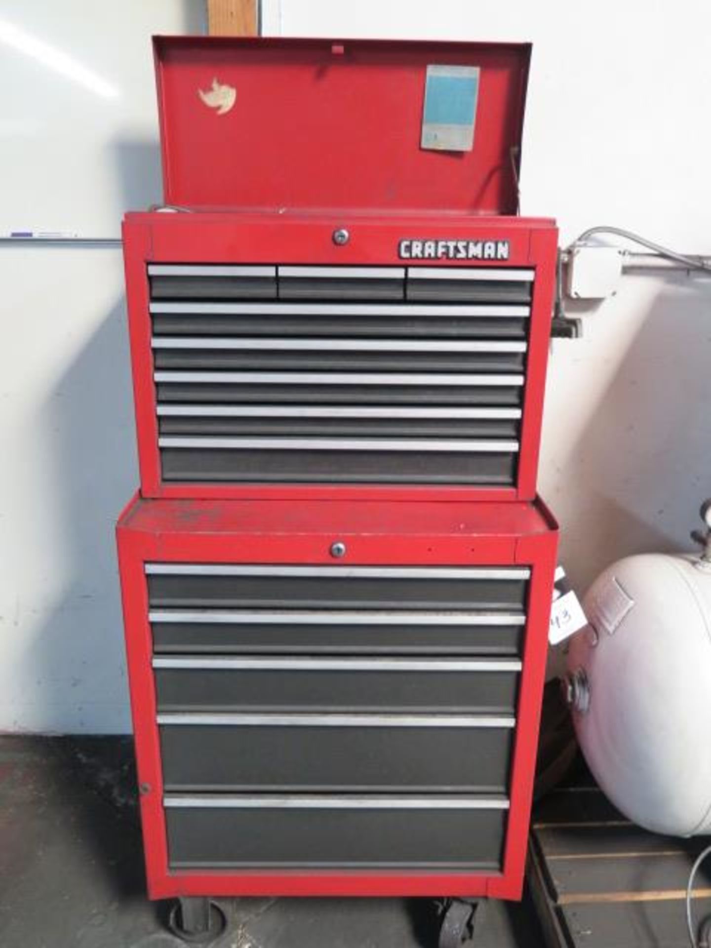 Craftsman Roll-A-Way Tool Box w/ Misc (SOLD AS-IS - NO WARRANTY)