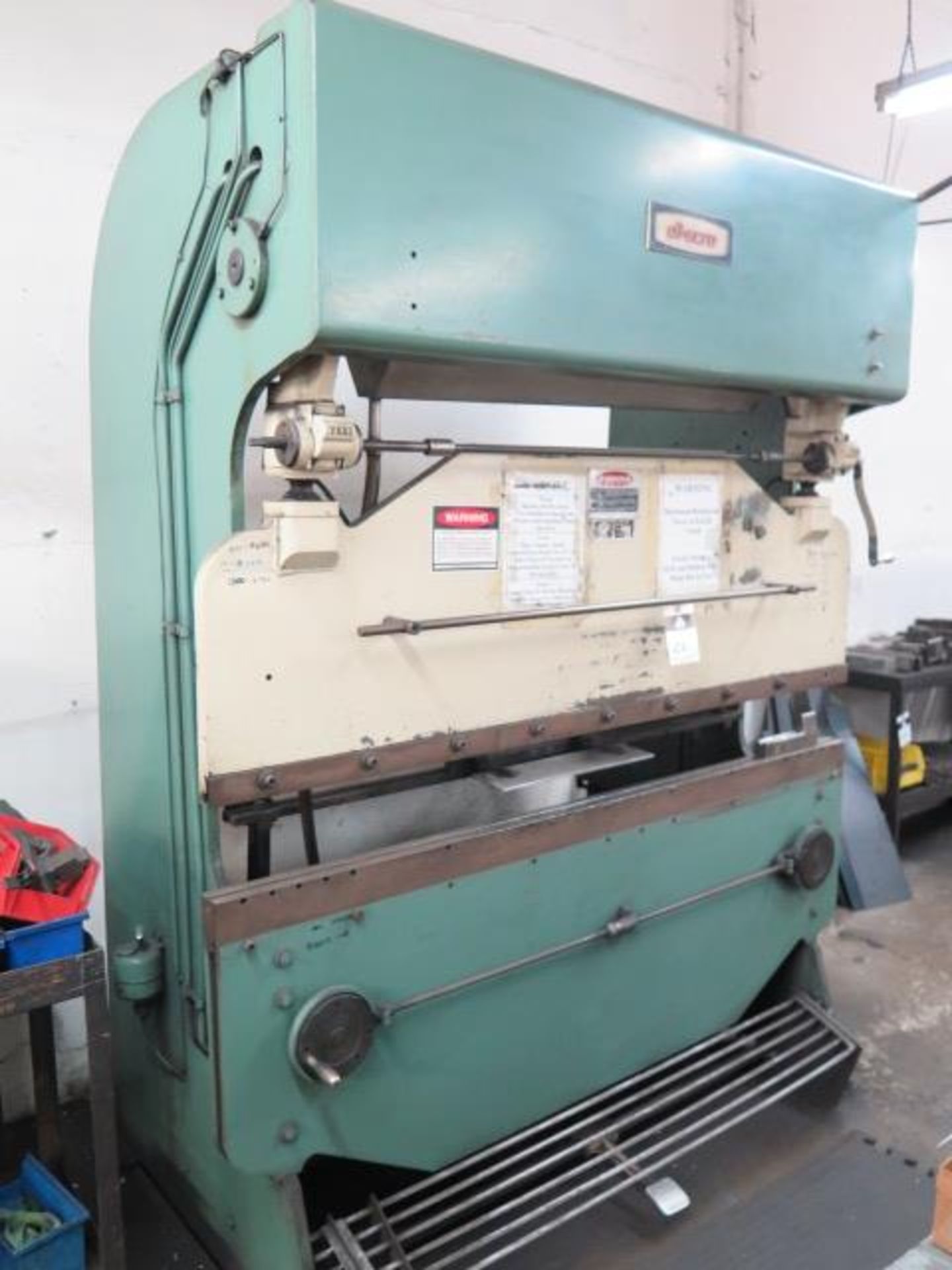 DiAcro 16-72 16GA x 6’ Hydra Power Press Brake s/n JE-1152 w/ Dial Back Gauge, SOLD AS IS - Image 3 of 13