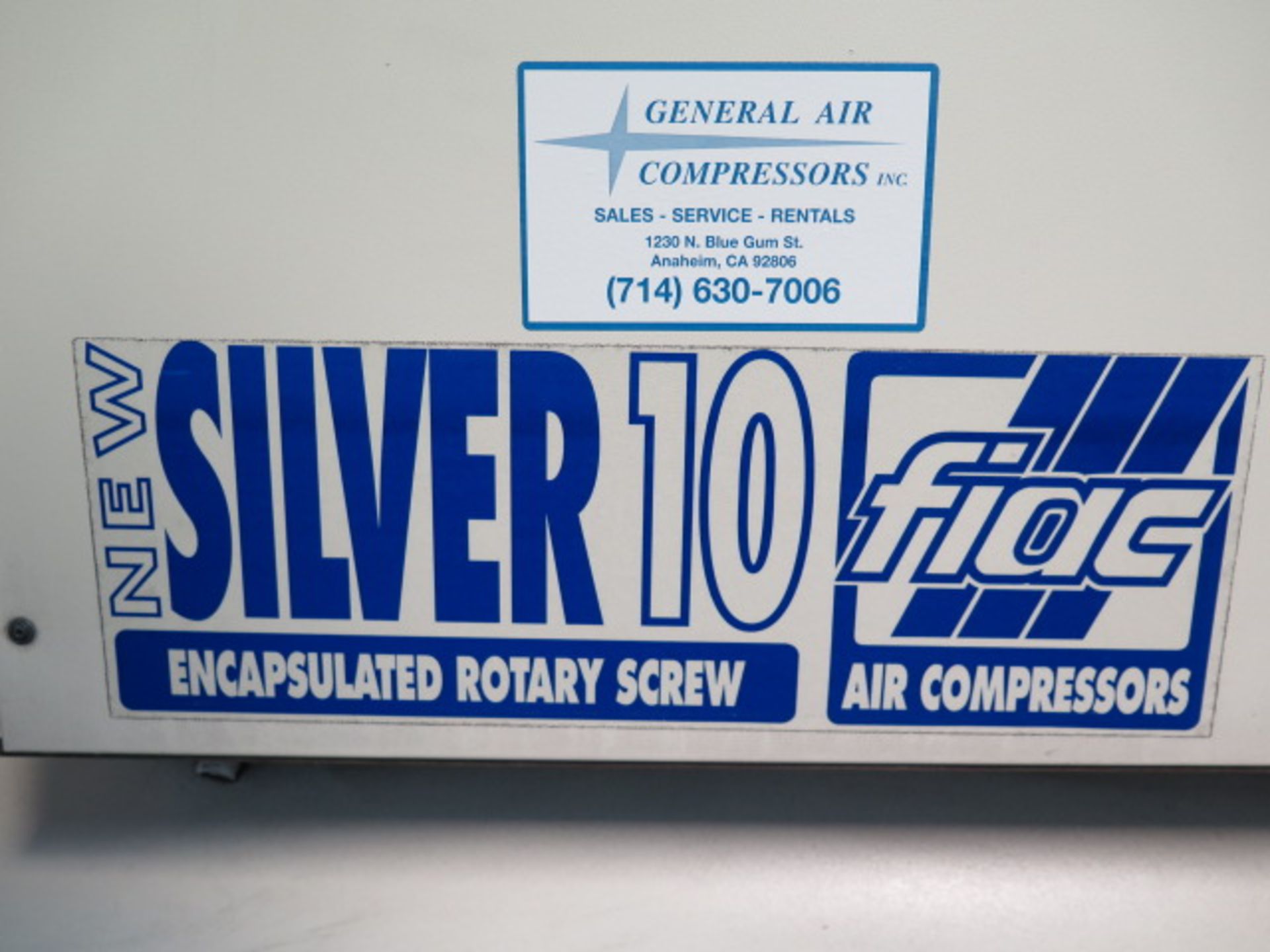 2017 Fiac “New Silver 10/300” Encapsulated Rotary Screw Air Compressor s/n BN9-43408, SOLD AS IS - Image 3 of 10