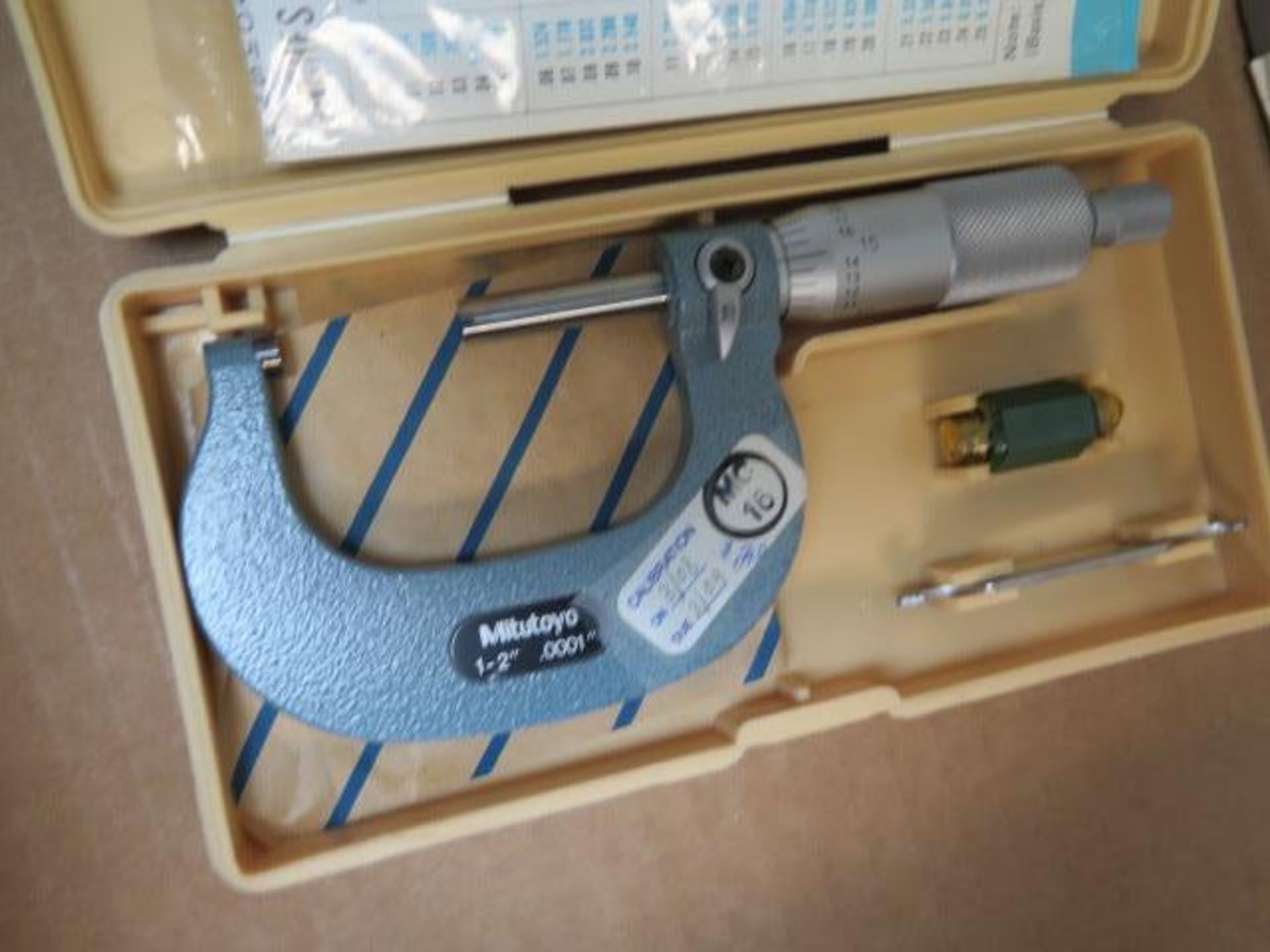 Mitutoyo 1"-2" OD Mic and 0-1" Dial Snap Gage (SOLD AS-IS - NO WARRANTY) - Image 4 of 4