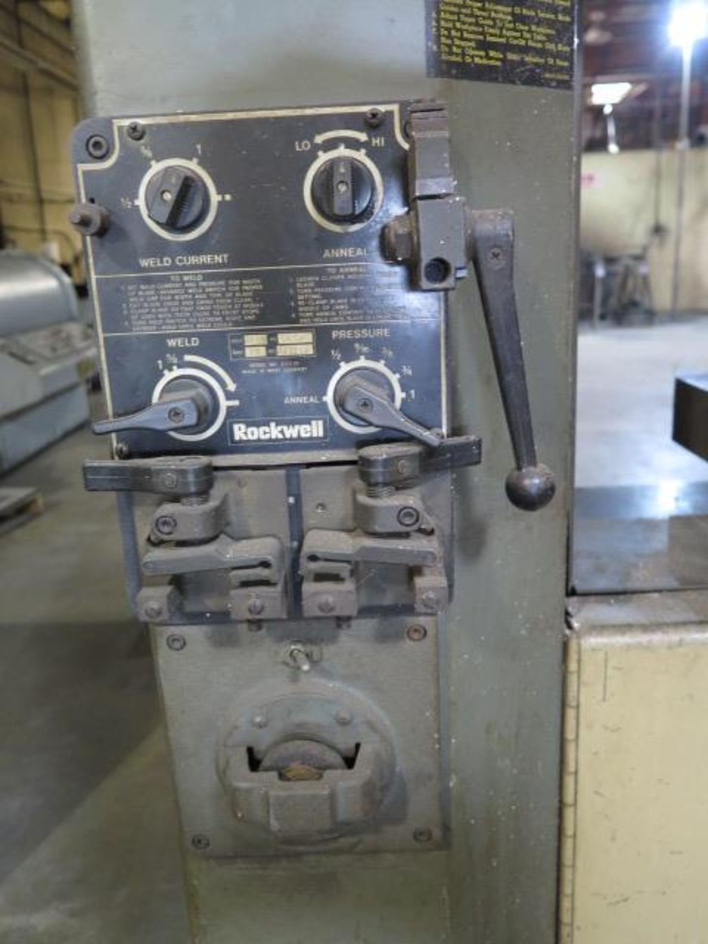 Rockwell 20” Vertical Band Saw s/n 1814408 w/ Blade Welder, 50-4500 FPM, 24” x 24” Table,SOLD AS IS - Image 6 of 7