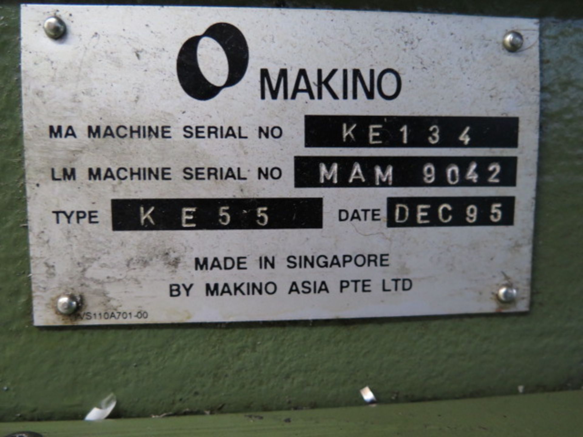 Makino KE-55 CNC Tool Room Mill s/n KE-134 w/ Fanuc Professional Jn Controls, 40-Taper, SOLD AS IS - Bild 12 aus 12
