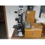 Olympus BHM Microscope w/Camera and Lght Source (SOLD AS-IS - NO WARRANTY)