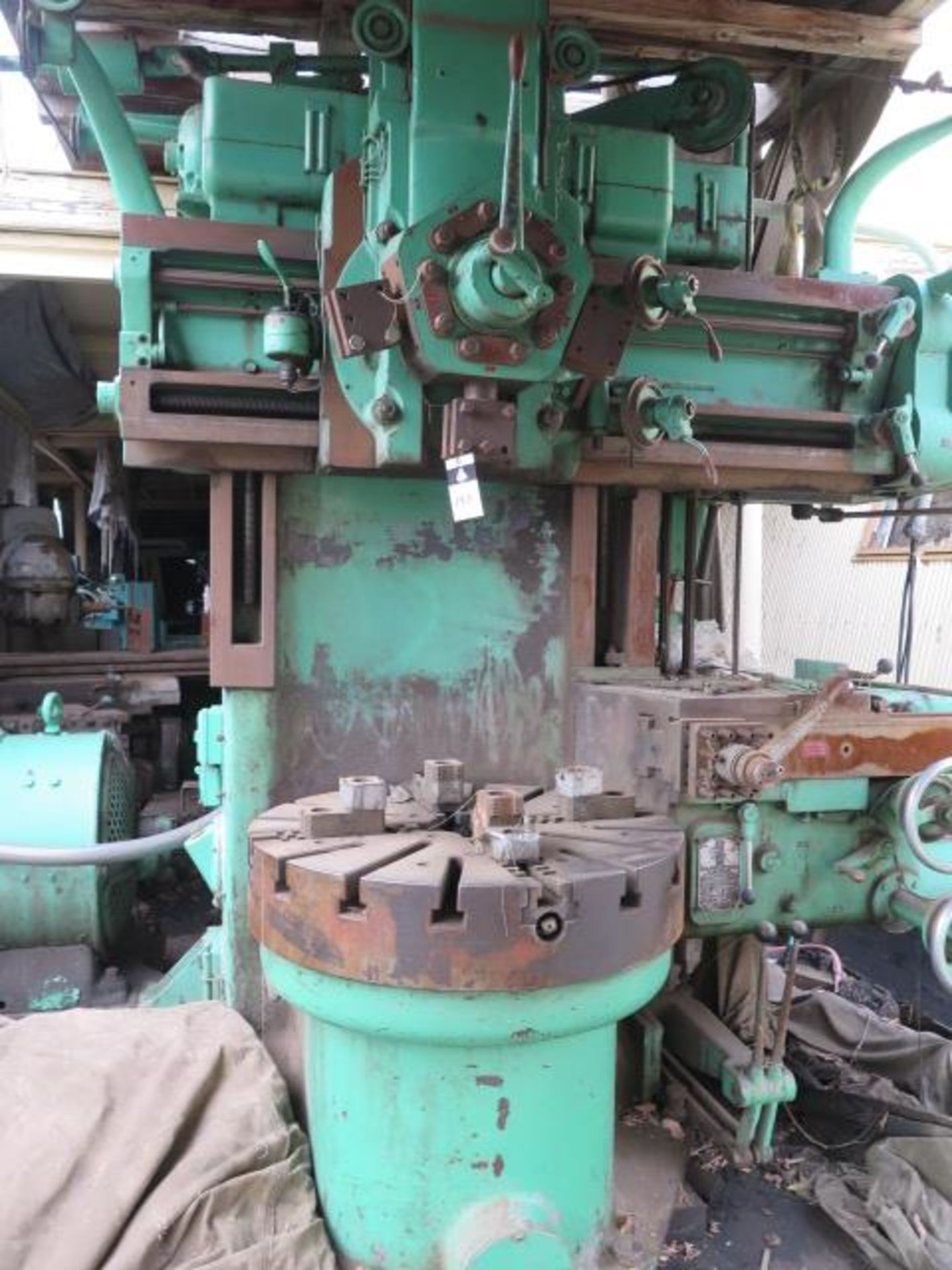 King 36" Vertical Turret Lathe s/n 2615 w/ 5-Station Indexing Head, Facing / Turning Head,SOLD AS IS