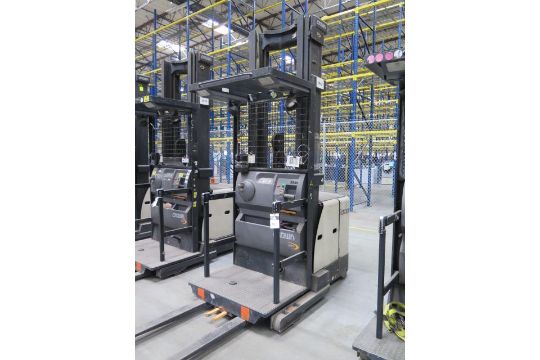 Crown SP3520-30 3500 Lb Cap Stand-In Electric Order Picker Lift s/n 1A413444 w/ 300” Lift,SOLD AS IS - Image 1 of 13