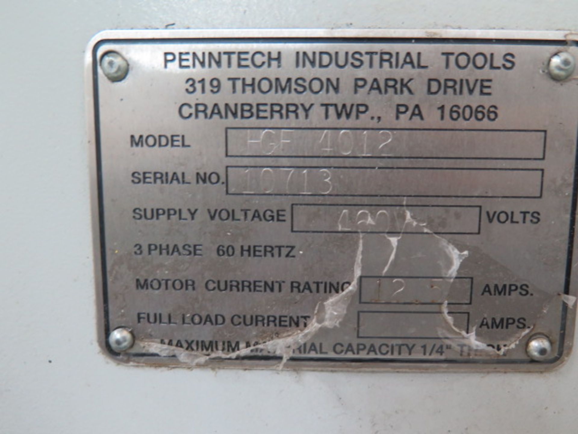 Pemtech Industrial HGE4012 Hydraulic C-Frame Press s/n 107B w/ 11” x 21” Bolster Area (SOLD AS IS - Image 10 of 10